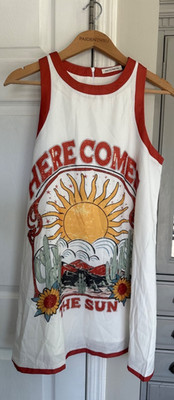 Nice to Meet You Boutique Womens M Here Comes The Sun Mini Tank Dress