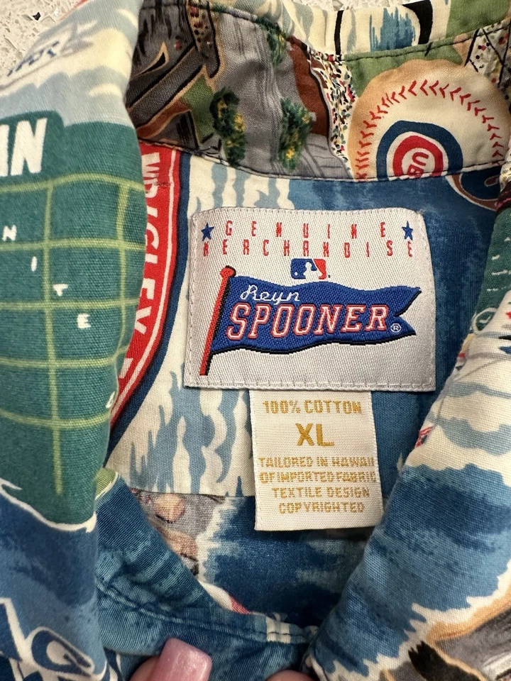 Vintage Chicago Cubs Button Up Reyn Spooner Shirt Size XL - Image 2 of 4