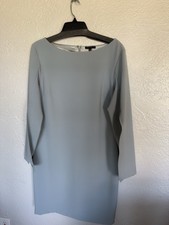 Alberto Makali Women's Split Sleeve Dress Powder Blue Grey. Size 14 Ex. Cond.