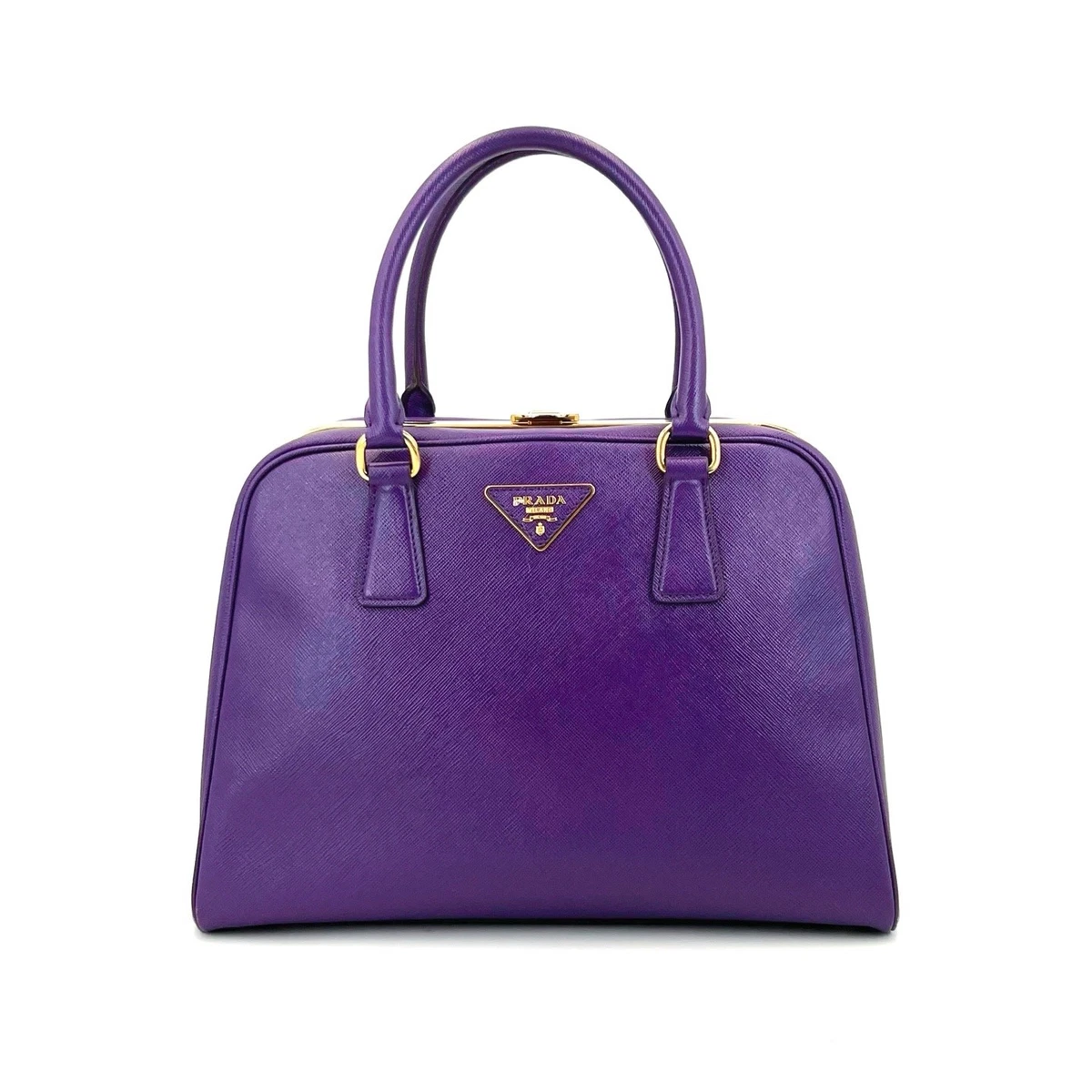 PRADA Leather Exterior Purple Bags & Handbags for Women for sale