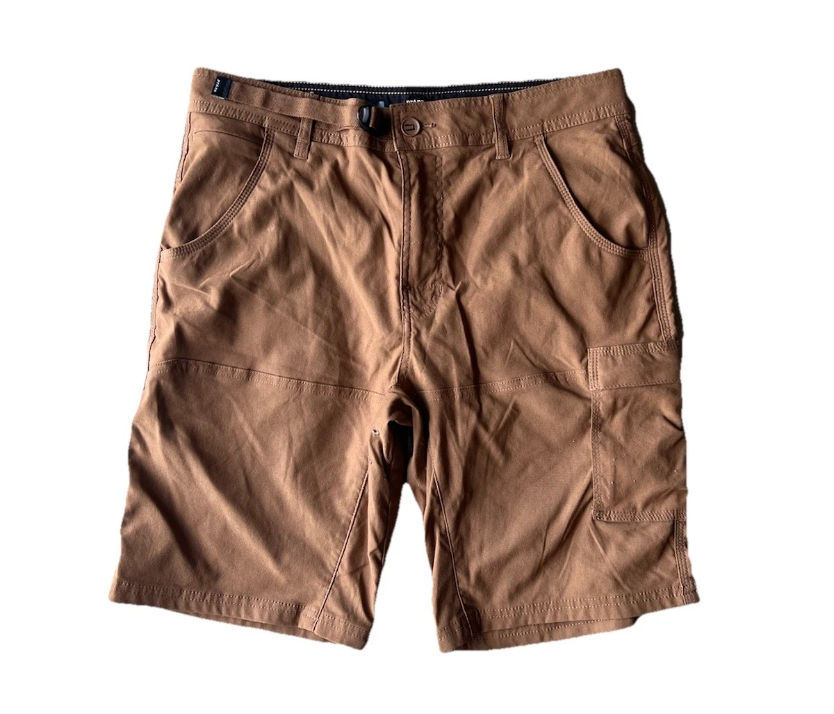 Prana Shorts Mens 32X10 Zion Cargo Belted Nylon Stretch Outdoor Hiking Gorp