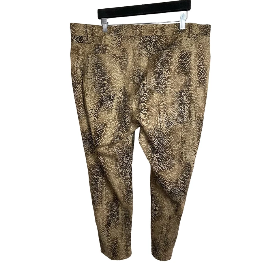 Pantalones elásticos para mujer Lauren Ralph Lauren talla grande 18W estampado de serpiente Foto 4 de 4