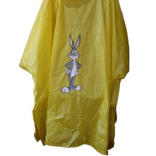 Poncho de lluvia amarillo vintage Six Flags Bugs Bunny Looney Tunes OS
