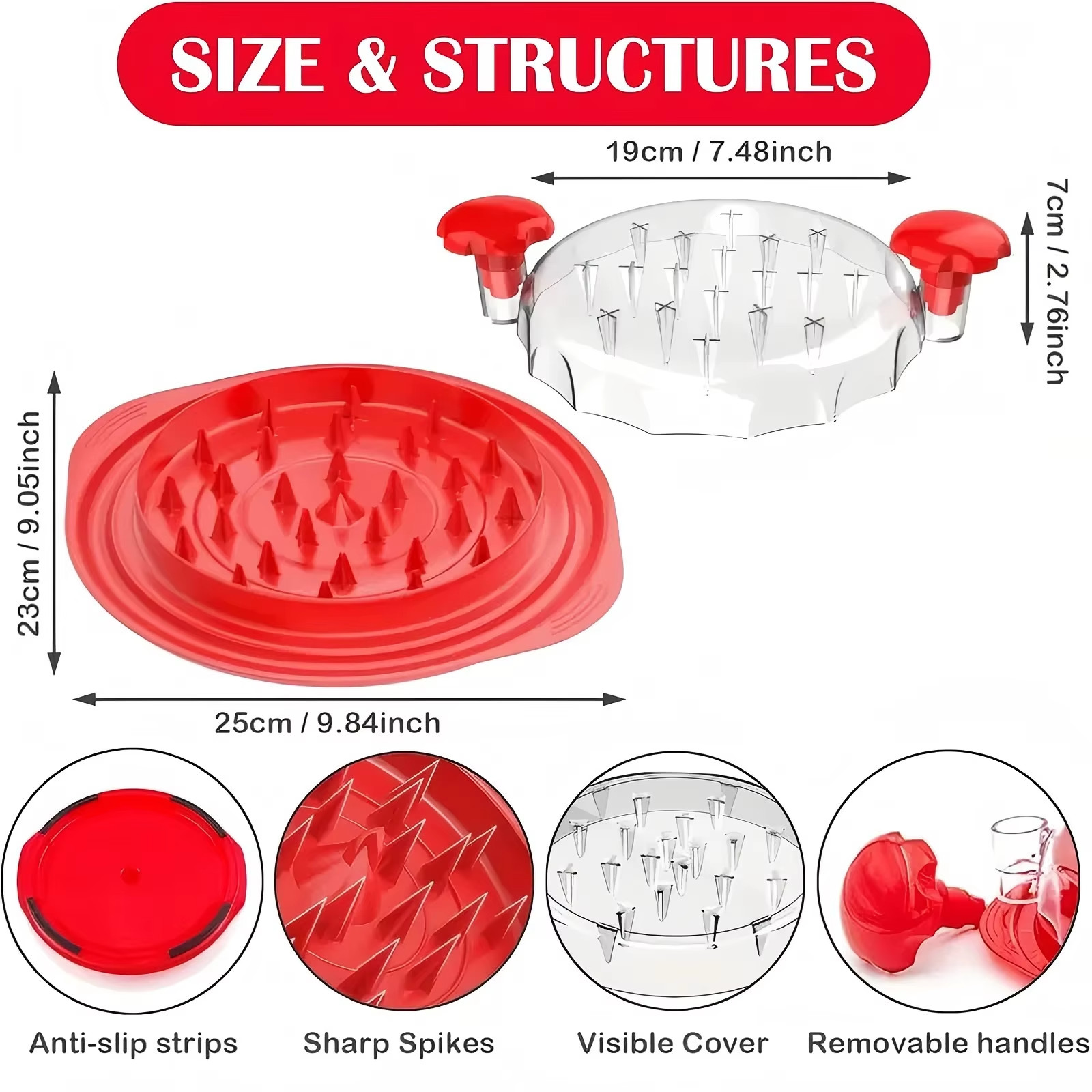Large Chicken Breast Shredder Tool, Multifunctional Household Chicken Meat Shred