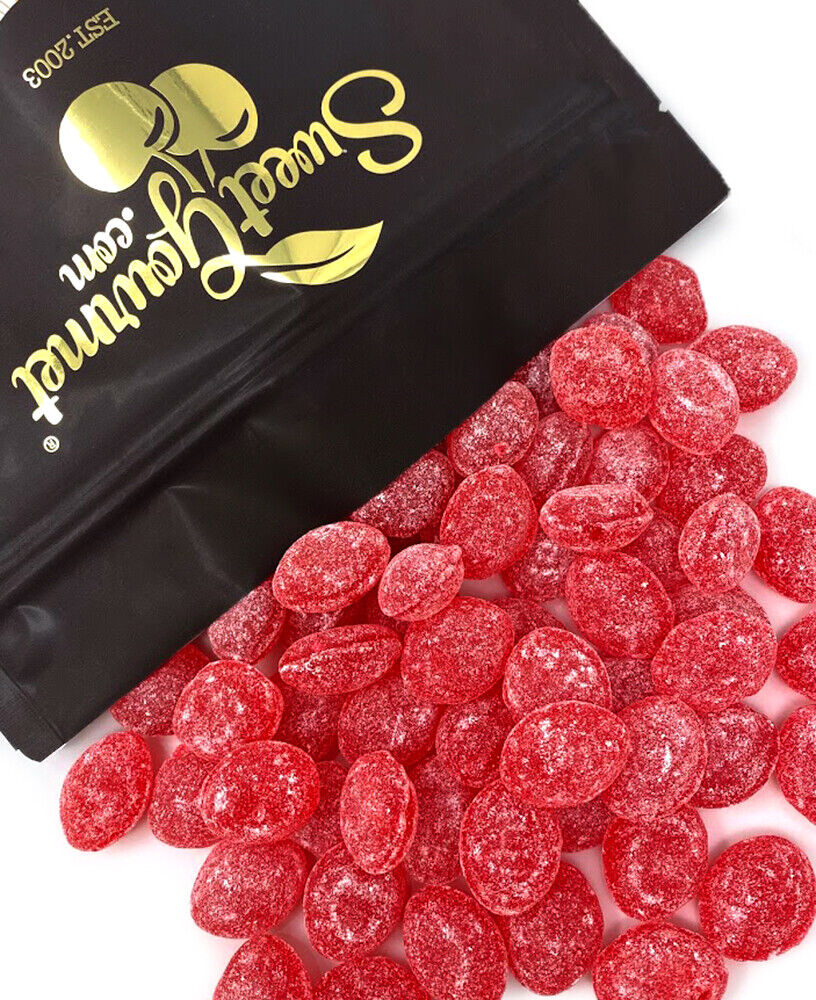 Red Raspberry Natural Sanded Candy Drops | Claeys Old-Fashioned Hard Candy  Bulk