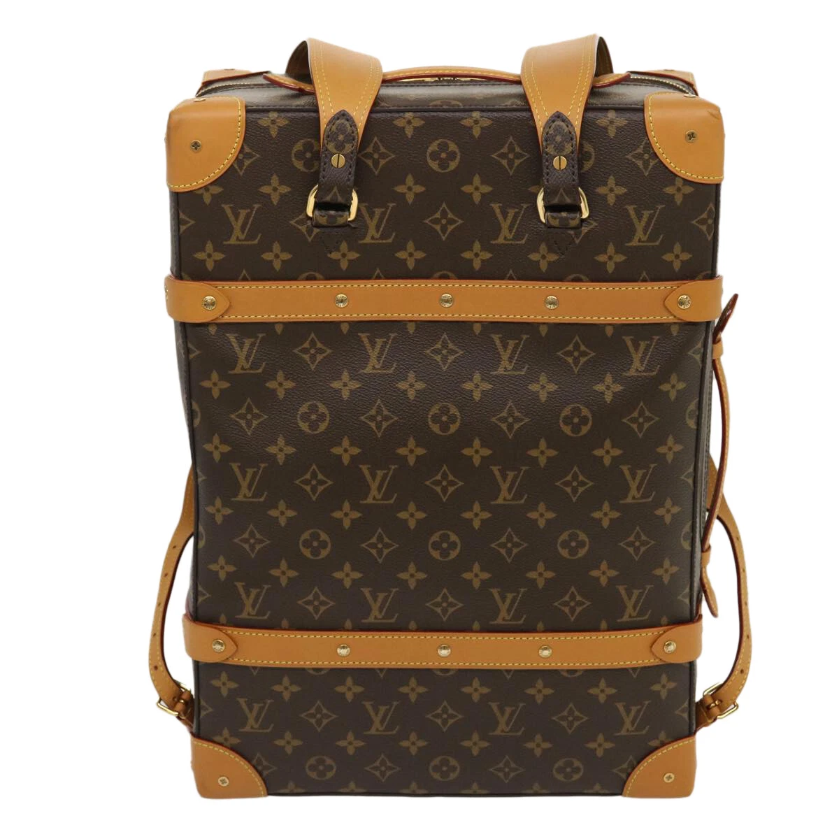 LOUIS VUITTON Soft Trunk PM Monogram Canvas Messenger Bag Brown - Fina