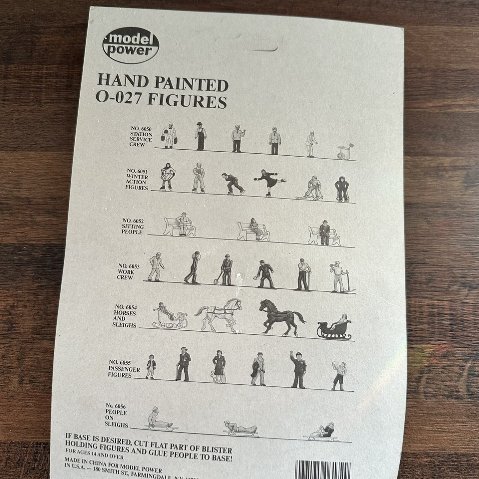 Model Power No. 6172 36 Unpainted Figures O Scale NEW, Sealed Flaws