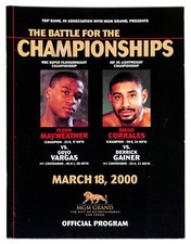 Floyd Mayweather Jr vs Goyo Vargas onsite program # 23 - 0 boxing DIEGO CORRALES