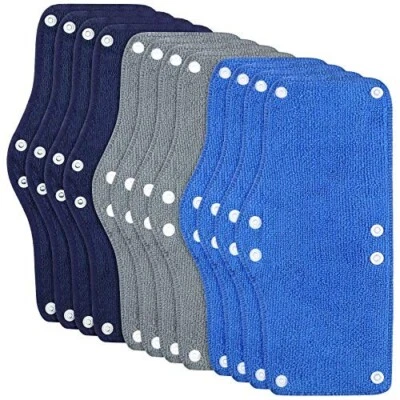 6/12-Pack Washable Hard Hat Sweatband Liner: Reusable Snap Sweat Band