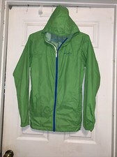 Kids Extra Large Columbia Rain Jacket Green With A Trim A Blue