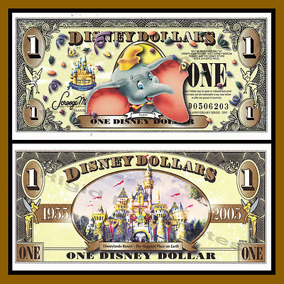 Disney 1 Dollar, 2005 Series ''D'' Dumbo ''No Barcode'' Uncirculated