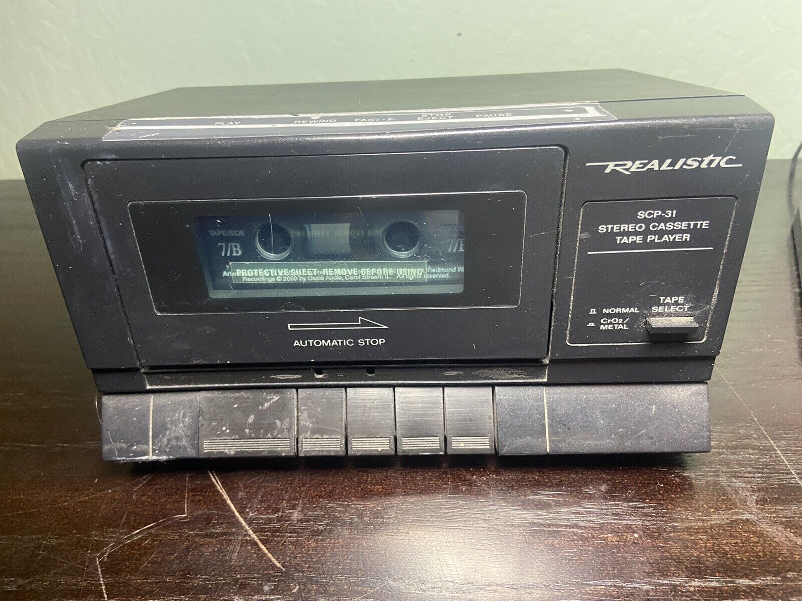 Optimus SCP-88 Stereo Stereo Cassette Player 3 Band Equalizer EQ