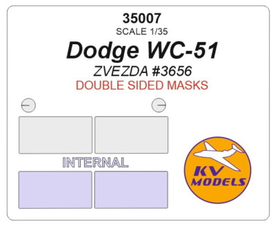 KV Models 1/35 Dodge WC-51 Masks for Zvezda #3656