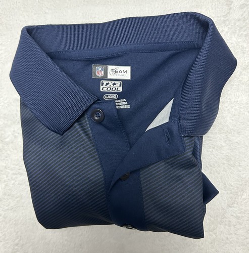 Denver Broncos NFL Team Apparel Mens Large Blue TX3 Cool Golf Polo Shirt - Picture 13 of 14