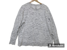 Sz 2X TEK GEAR Ultrasoft Fleece Sweatshirt White/Black Thumbhole EXCELLENT