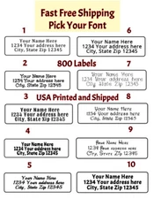 800 Personalized Return Address Labels 1/2 inch by 1 3/4 inch