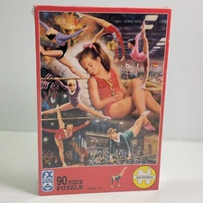Vintage 1996 FX Schmid Reaching For The Gold 90 Piece Puzzle Gymnastics Olympics