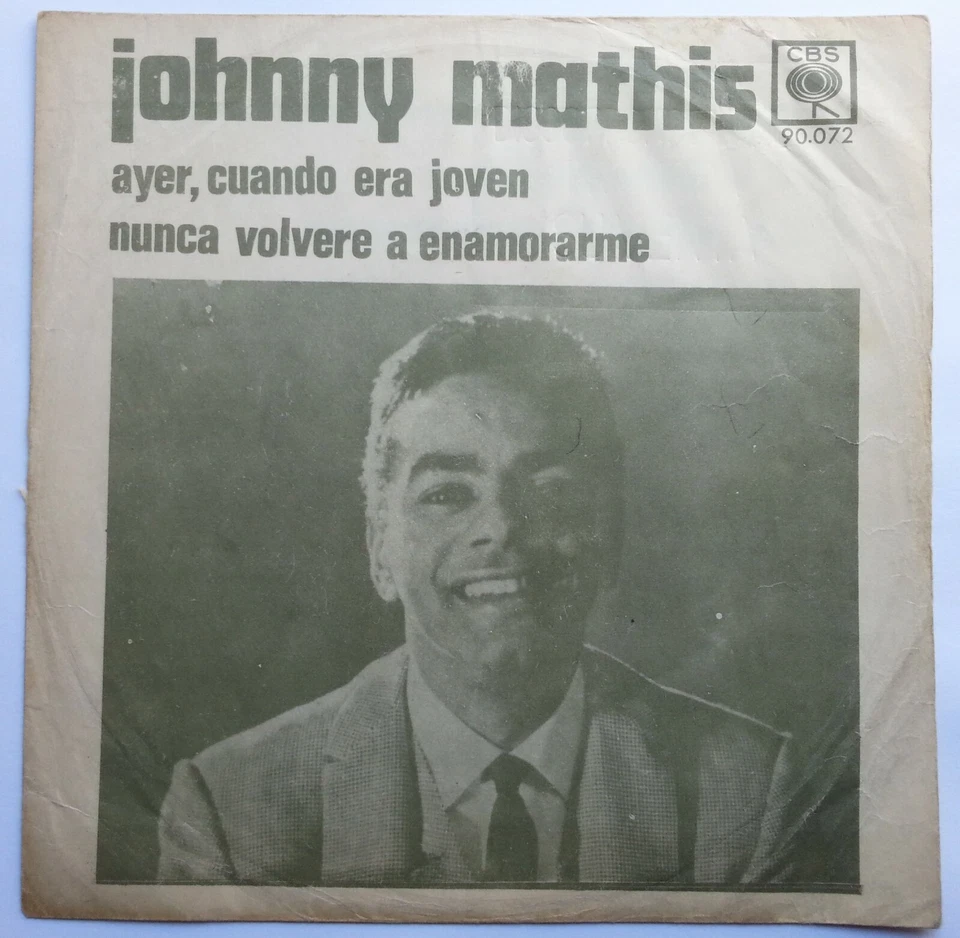 JOHNNY MATHIS YESTERDAY WHEN I WAS YOUNG 1969 UNIQ CVR! UNIQ CHILEAN PRESS ONLY! - Image 2 of 4