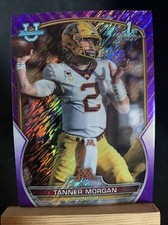 Tanner Morgan 2022 Bowman University Chrome Purple Shimmer Refractor