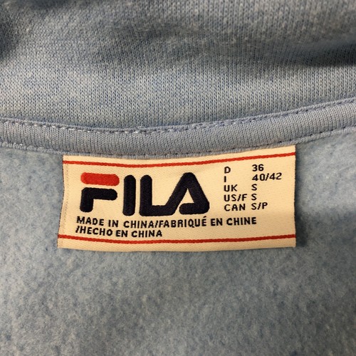 Fila 1 /4 Zip Sweatshirt Womens S White Black Blue Long Sleeve Pullover Casual - Picture 19 of 22