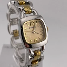 Fossil F2 Watch ES-1736 Womens Two Tone Case Band Quartz Three Hands