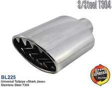 Exhaust Tip Tailpipe Trim Ss Universal Shark Jaws Teeth Tip Bl225 Twister