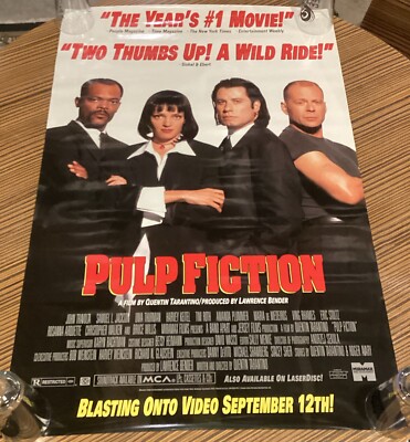 PULP FICTION (STYLE B) VIDEO STORE PROMO POSTER (26x40) QUENTIN