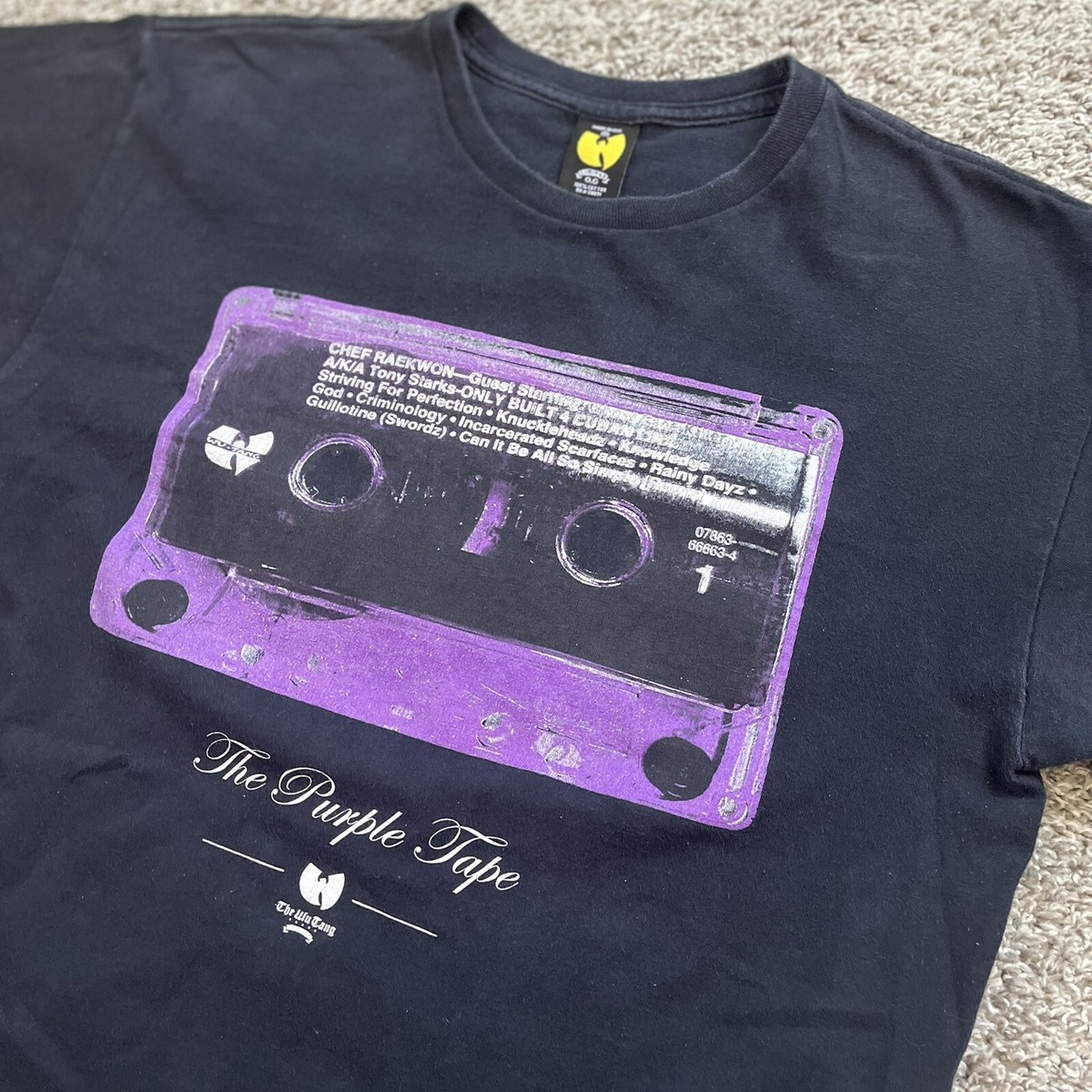 🟣 Wu-Tang Shirt Size Medium Raekwon Purple Tape Rare OB4CL