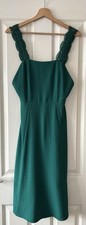 sezane dress 34 green lace strap textured edna
