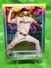 Zach Thompson Rainbow Foil 2022 Topps #227 Miami Marlins Rookie Card. rookie card picture