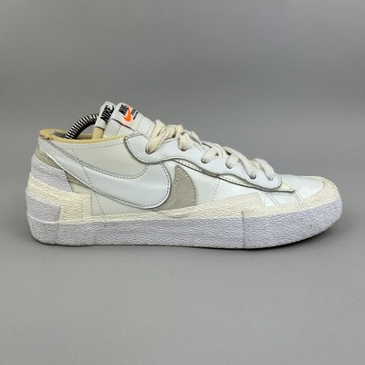 Nike x Sacai Blazer Low Herren Sneaker Gr. UK6,5 Weiß Low Skate Turnschuhe Schuhe
