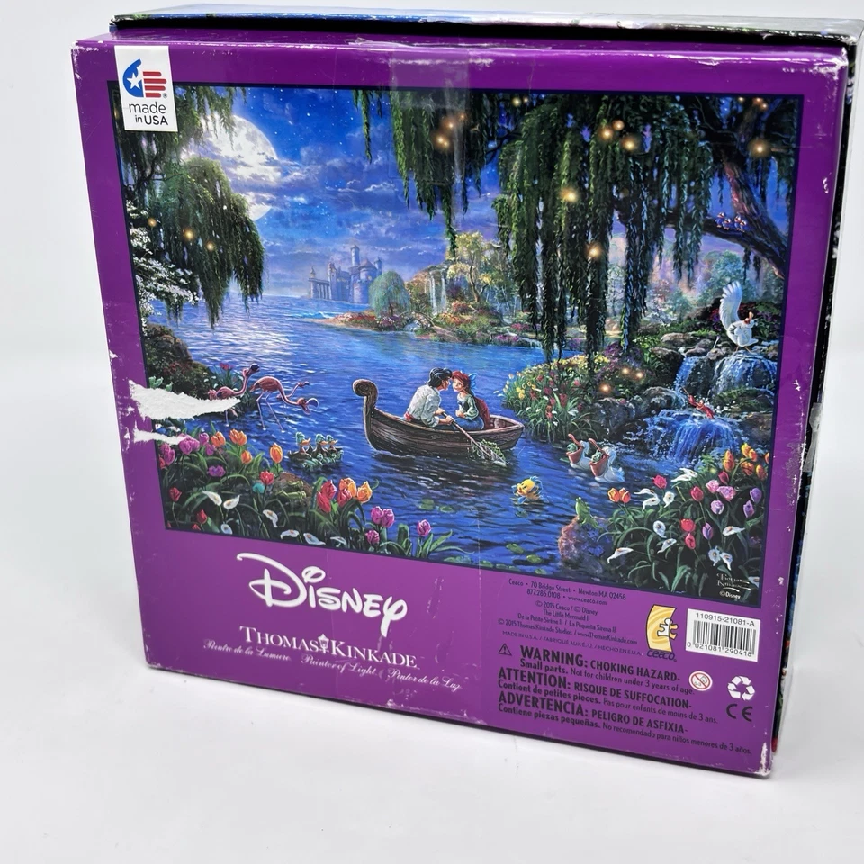 Ceaco Puzzle 750 PC 2015 Thomas Kinkade & Disney Little Mermaid II Kiss the Girl — 第 2/4 张图片