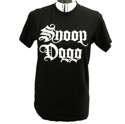 Snoop Dogg Spellout 100% Cotton Short Sleeve Tee Shirt Black White Lettering S