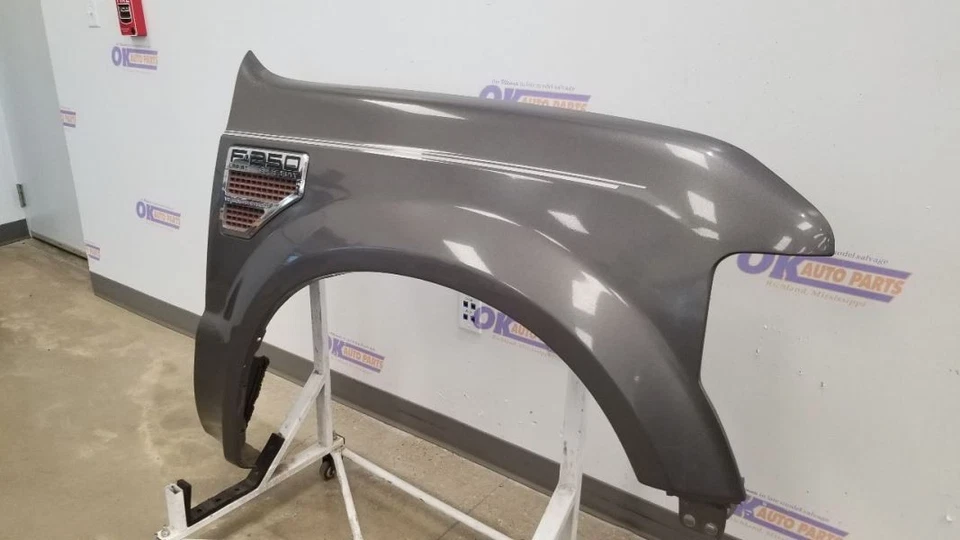10 FORD F250 SUPER DUTY LARIAT FENDER FRONT RIGHT PASSENGER GRAY - Image 4 of 4