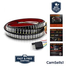Tailgate Light Bar 60 Inch Triple Row Tail light bar for Pickup Trailer SUV R...