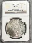 1879-S   MORGAN DOLLAR  NGC  MS65  GEM BU