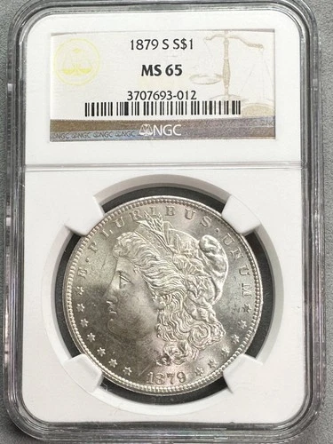 1879-S   MORGAN DOLLAR  NGC  MS65  GEM BU