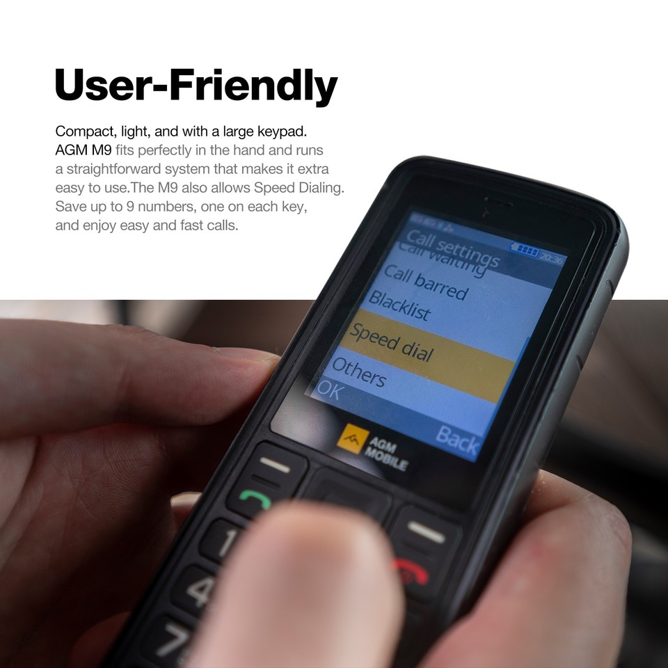 AGM M9 4G Rugged Feature Phone Button Senior Cell Phone Bluetooth FM ...