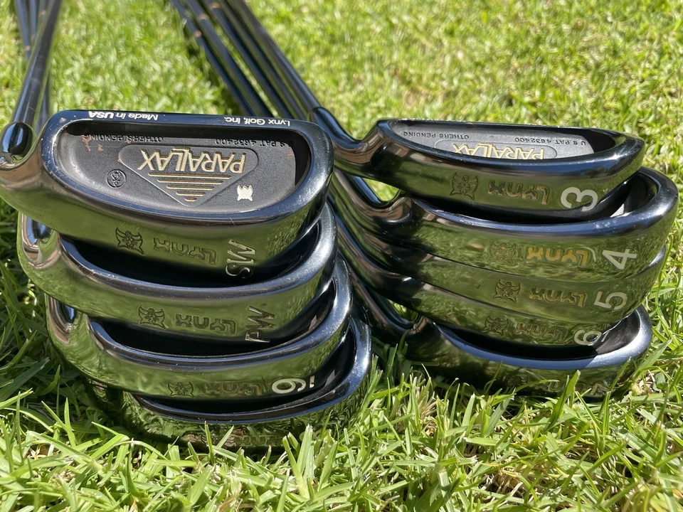 Lynx Parallax Black Irons Set (3,4,5,6,7,8,9,SW,PW) Graphite Reg Shafts Gunmetal - Image 2 of 4