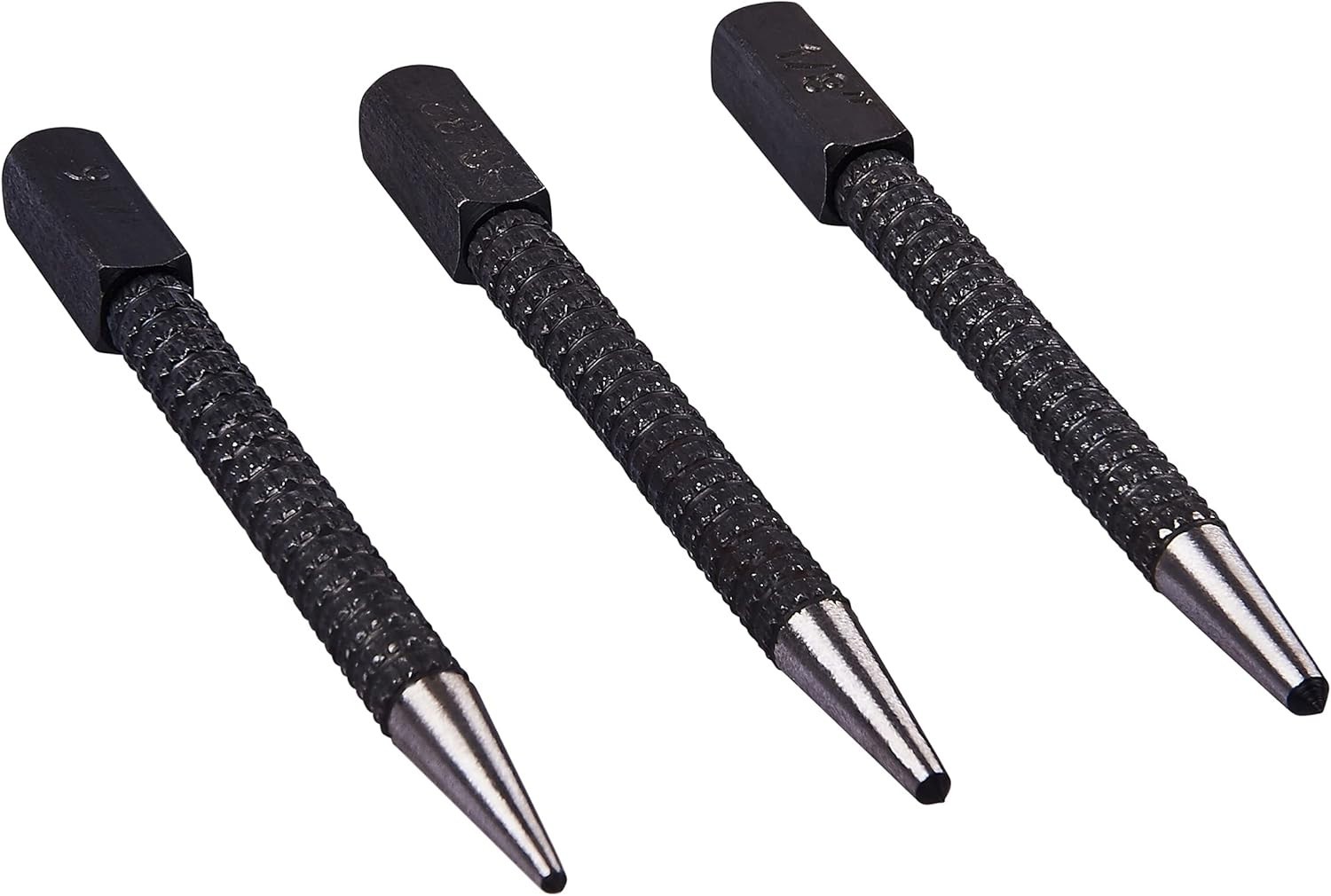 Lotus 3pc Centre Punch Set 1/16 3/32 1/8 Heat Treated Steel Marking Tool