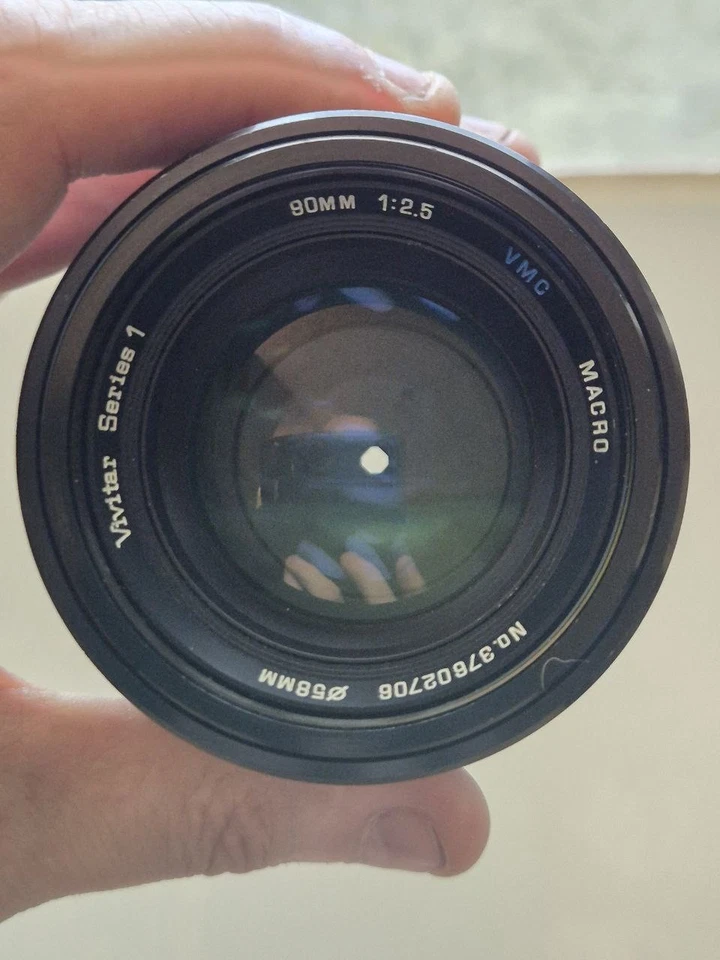 Vivitar Series 1 90mm f/2.5 Macro Lens + 1:1 Extender (Canon FD Mount) Exc cond - Image 4 of 4