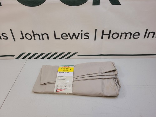 John Lewis weich & seidig 400 Fäden Paar Standard Kissenbezüge, Latte