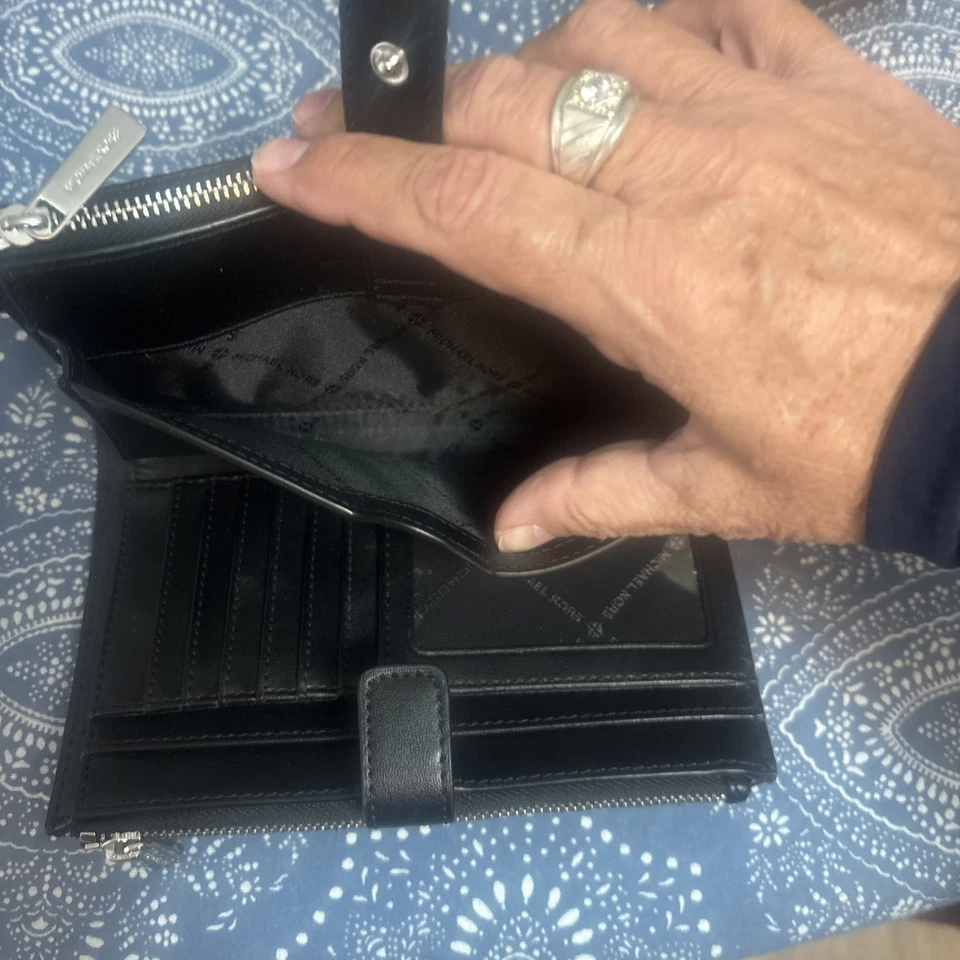 Carteira de pulso Michael Kors MK jet set viagem com zíper duplo telefone - Imagem 3 de 4