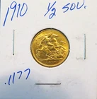 1910 Edward VII Gold Half Sovereign — photo from another recent sale