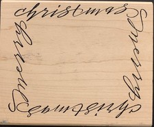 Denami Design Large Merry Christmas Frame Rubber Stamp