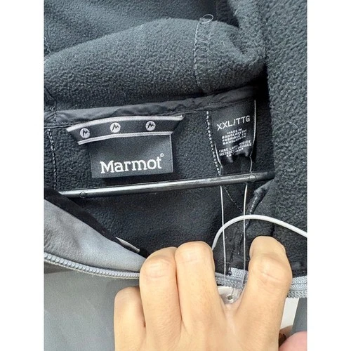 Marmot Super Gravity Jacket Mens XXL Gray Black Softshell Hooded NEW image 4