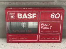 BASF Ferro Extra I 90  France  Blank Audio Cassette Tape (Sealed) NOS! New