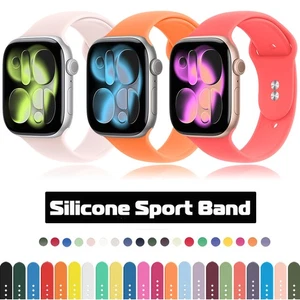 Bracelet de sport en silicone pour Apple Watch 11 10 9 8 7 6 5 4 SE 3 2 40/44/41/45/42/46mm