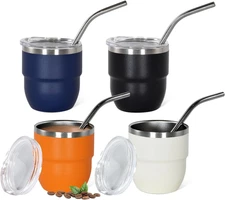 4 Oz Stackable Cup Vacuum Insulated Espresso Cups, Mini Tumbler Shot Glass with 