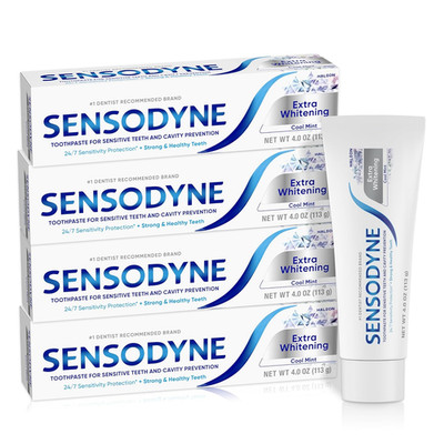Extra Whitening Sensitive Teeth and Cavity Prevention Whitening Toothpaste, Amaz